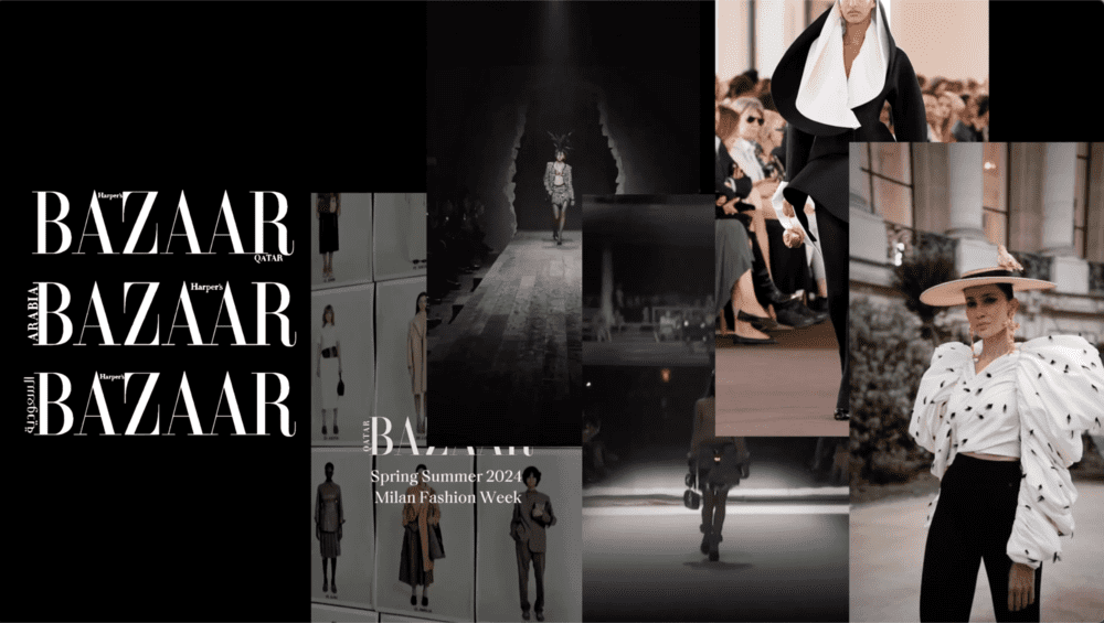 creazione di contenuti co creati Instagram per Harper's Bazaar Qatar